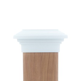8x8 Post Cap (7.5"x7.5") (Case of 3)| White New England Flat Top Square Cap for Outdoor Fences, Mailboxes & Decks, by Atlanta Post Caps