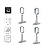 DOJA Barcelona Wardrobe Rail Oval Wall Mount Cabinet Rail Centre