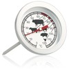com-four® 3 x Stainless Steel Roasting Thermometers, Analogue Meat Thermometer