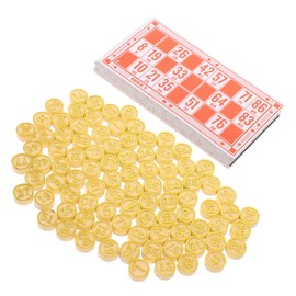 ORFOFE 1 Set Interactive Wooden Bingo Chess Game for Family Parties Complete Bingo Board Game Set for Adults and for Social Gatherings and Math Learning