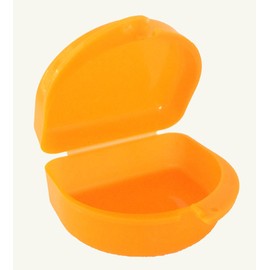 Zumoe Floral Mouthguard Case, Mouth Guard Case, Retainer Case, Dental Case or Nipple Shield Case, Called Lily (Orange)