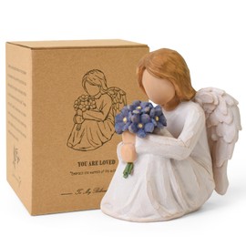 Forget Me Not Angel Figurines Statue, Miscarriage Gifts for Mothers, Sympathy Gifts for Loss of Loved One, Sculpted Hand-Painted Statue for Memorial, Funeral Comfort, Emotional Support and Healing