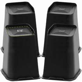 Bed Risers 10 inch Heavy Duty, Oversized Furniture Riser for Couch Sofa Table Chair Leg Frame Dorm, Support up to 6000 Lbs (Black 4 Pack, 10 inch)