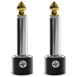 Crosby Solderless Pedalboard Cable Kit - 2 Pack of Gold Tip Connectors with Magnetic Screws Make 1 DIY Custom Patch Cable