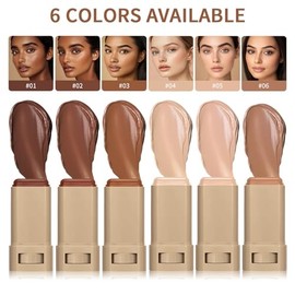 Serum Boosted Skin Tint Balm, Beauty Skin Tint, Foundation Stick Beauty Balm Serum Boosted Skin Tint, Skin Tint for Black Women, Moisturizer for Face, Evens out Skin (#02+#03)