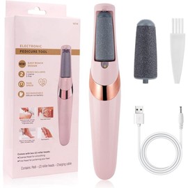 Smooth Pedicure Wand for Feet Electric Foot Callus Remover Rechargeable Pedicure Tools for Feet Callus Removal Care Tool Best Device Manicure Nail - Colour: White