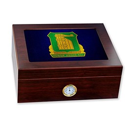 ExpressItBest Premium Desktop Humidor - Glass Top -US Army 91st Military Police Battalion, DU
