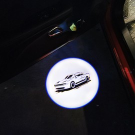 2PCS Door Lights Logo Projector Ultra-Bright Welcome Step Light Puddle Lights Compatible with 2025 Charger Daytona RT (2025 Charger Daytona RT White)