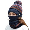 FANZERO Womens Girls Knit Beanie Scarf Mask Set Soft Warm
