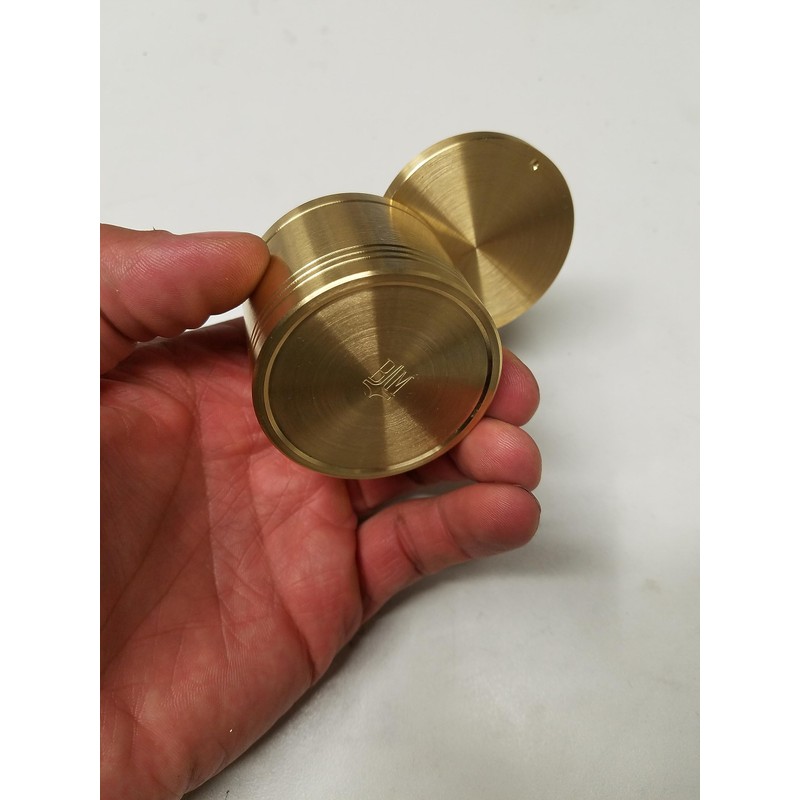 Brass Stash Box Ring Box - HAND MACHINED IN THE