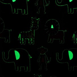 Follow That Dream Kids Animal Safari Design Glow in The Dark Blanket 127x152cm
