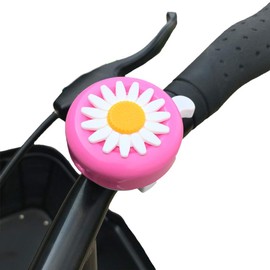 Hustar Child Girls Boys Sunflower Bicycle Bell Bike Scooter Horn Bike Accessories for Kids Pink White