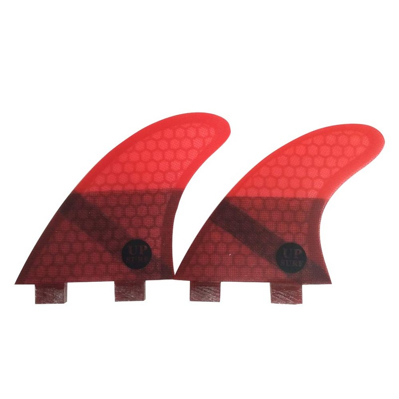 UPSURF Surfboard Fins Double Tabs K2.1 Size, Set of 4,