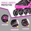 Kuxuan Skates Adjustable Inline Skates for Boys Girls, Kids Roller