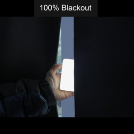 LA PALMA 100% Blackout Curtains - Thermal Insulated, Double Layered Grommet Drapes with Black Liner for Bedroom and Living Room Darkening - Energy Efficient Window Treatment 2 Panels in 1 Set