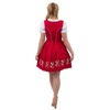 Dirndl Trachten Haus Red Short Bavarian Dirndl Dress Set For