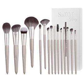 SaDM Shiny 15-Piece Professional Makeup Brush Set – Complete Collection for Face & Eye Makeup Application