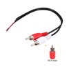 uxcell 8 Inch Open Red/White RCA 2-Male Plug Jack Connector