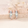 ONEFINITY Axolotl Earrings 925 Sterling Silver Opal Stud Earrings Ocean