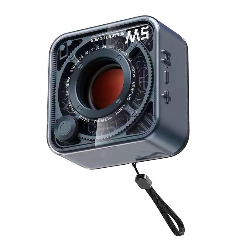 Portable Wireless Bluetooth Speaker 5W Transparent Mechanical Armor Style Small