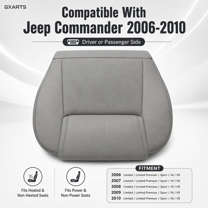 GXARTS Seat Cover Replacement Fit for Jeep Commander Limited 2006-2010