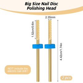 Tyqour 2 Pcs Carbide Nail Drill Bits, Cuticle Bit for Nail Drill, Cleans Dead Nail Supplies Drill Bits Nail Tech Suitable for Electric Nail File