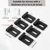 LOLOLE 6 PCS Metal Mirror Holder Kit, Heavy Duty Mirror