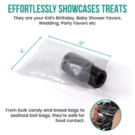 Levex - 9" x 12" (1000 Count) Open End Flat Top - 2-Mil Heavy Duty Clear Poly Bags for Packaging, Shipping, Storage & Food (Bags Do Not Have a Seal or Prints)