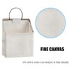 Qingsm 2 Pcs Wall-Hanging Storage Bags,Desktop Organizer Basket Cotton Linen