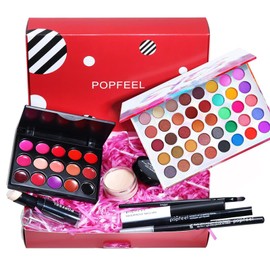 RoseFlower Make-Up Gift Set, All in One Make-Up Set, Face, Eyes, Lips, Travel Makeup Starter Kit, Professional Cosmetic Makeup Set, Gift Makeup Palettes for Women, Girls