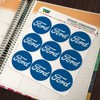 Ford Classic Script Logo Planner Calendar Scrapbooking Crafting Stickers