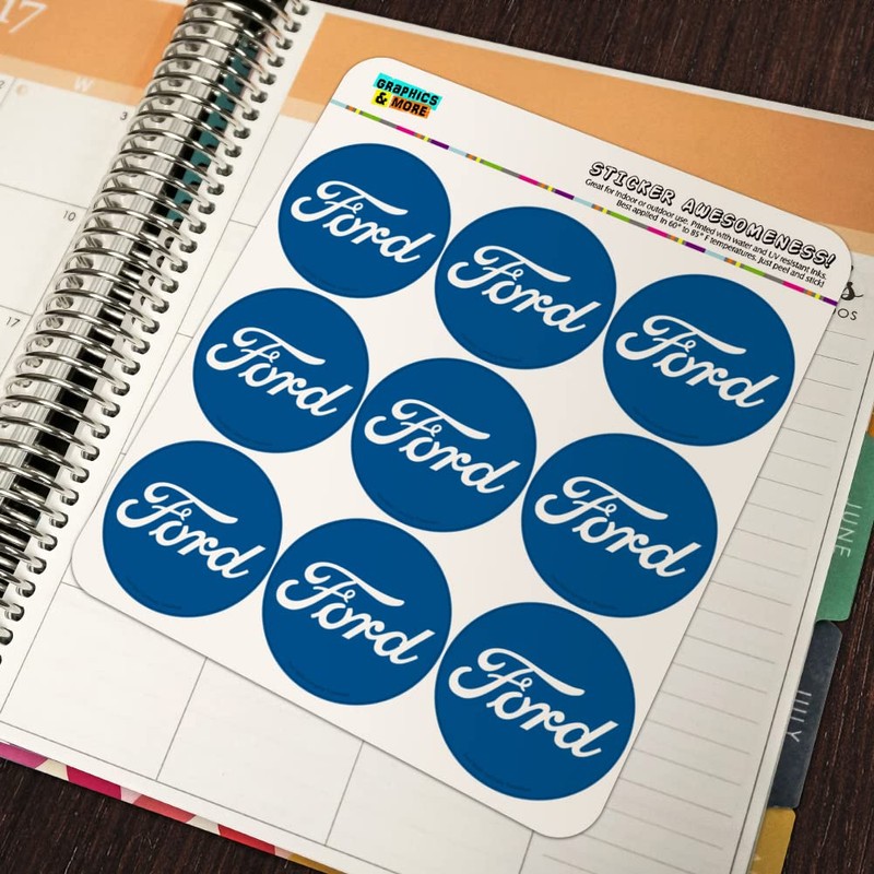 Ford Classic Script Logo Planner Calendar Scrapbooking Crafting Stickers