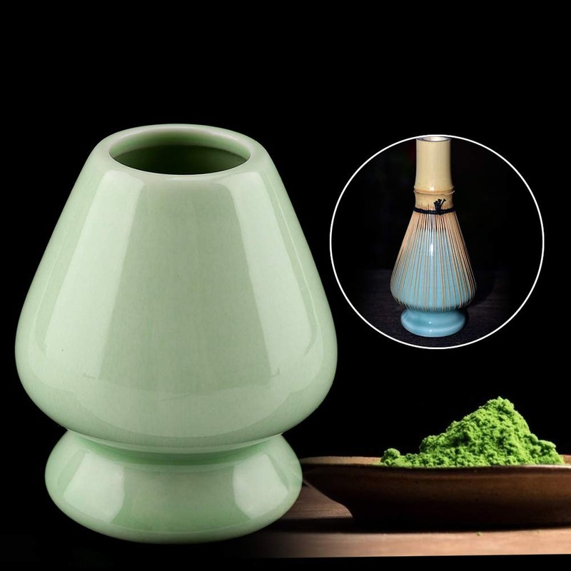 TOPINCN Matcha Tea Whisk Holder Ceramic Matcha Whisk Stand Japanese