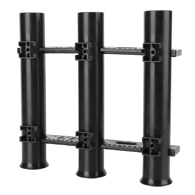 Outdoor Fishing Vertical 3‑Link Fishing Rod Rack Storage Holder Pole