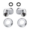 Chrome Polish Mounted Installation Kit for Wall Mount Faucets Connector