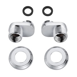 Chrome Polish Mounted Installation Kit for Wall Mount Faucets Connector Set Brass Kitchen Sink 1/2" NPT Female to G 3/4 Male