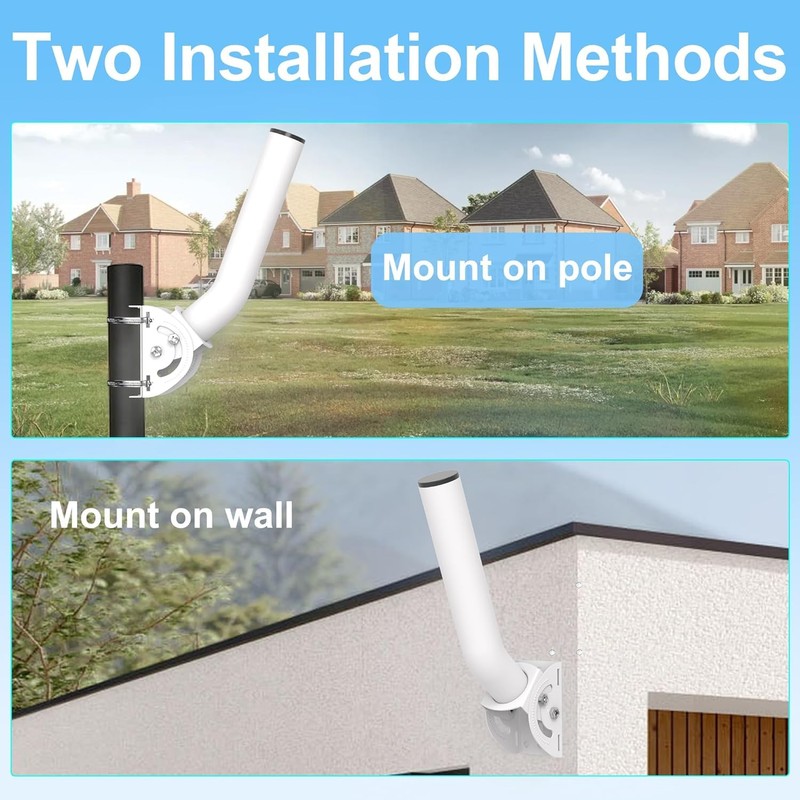 Universal Wireless Bridge Mount, 4pcs 11" J Pole & Wall-Mounted