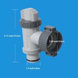Plunger Valve Replacement for Intex Above Ground Swimming Pool Systems - Heavy Duty On/Off Pool Valve - Filter Pumps and Pool Accessories - Easy Installation & Leak-Proof Design (1 Pack)