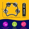 A-Star Small Half Moon Plastic Cutaway Design Tambourine, 4 Single