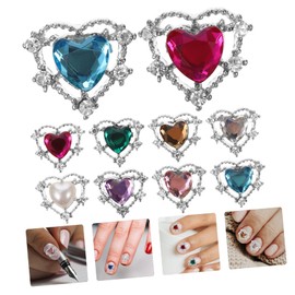 TEHAUX 10pcs Nail Art Rhinestones Charms for Projects Decorative Nail Supplies Manicure Charms for Crafting Eye Makeup and Personal Home Use