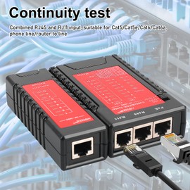 Vaileal NF-468S Netzwerk Kabel Tester, Netzwerk Tester, Netzwerk Kabeltester, Netzwerk RJ45 Tester, Ethernet Kabel Kontinuität Tester -RJ45/RJ11/CAT5/CAT6/CAT5E/CAT6A, Telefonleitung CAT3, lan tester