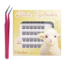 Pokolan Lamb, 36 Bundles, Partial Eyelashes, False Eyelashes, No Glue, No Glue, No Glue, 1 Second, No Glue Required, For Parts, Ultra Lightweight, Popular, Cute, Difficult to Fall Off, Strong Adhesion