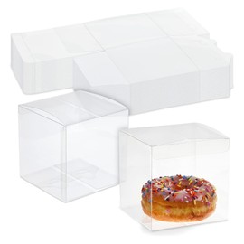 aghoer Pack of 30 Transparent Gift Boxes, Transparent Gift Box, Candy Box, for Wedding, Party, Baby Shower, 6 × 6 × 6 cm