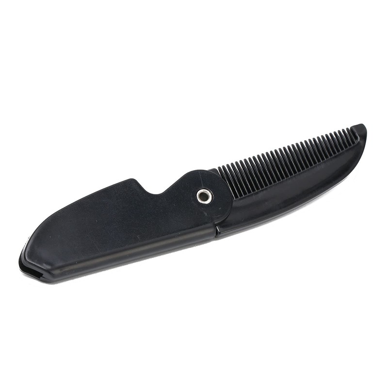 Folding Pocket Mustache Comb, Stiff Handheld Goatee Comb Straighten, Plastic