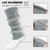 POMIJIAN Women's Leg Warmers for Girls Slouchy White Leg Warmers