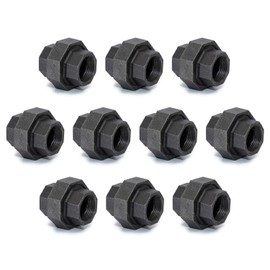 1" Cast Iron Union, Home TZH 10 Pack 1" Industrial Malleable Female Pipe Fitting Union for Industrial Vintage Style DIY Project/Furniture/Shelving Decoration (10, 1")