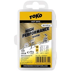 TOKO World Cup High Performance Yellow Iron-On Ski Wax - Ski Wax for Racing (21°F to 32°F) - 40g