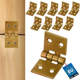 KOTARBAU Box Hinge Pack of 10 Rolled Table Hinges Furniture Hinges Galvanised Door Hinge Box Hinge Cabinet Hinges 50 x 25 mm