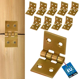 KOTARBAU Box Hinge Pack of 10 Rolled Table Hinges Furniture Hinges Galvanised Door Hinge Box Hinge Cabinet Hinges 50 x 25 mm