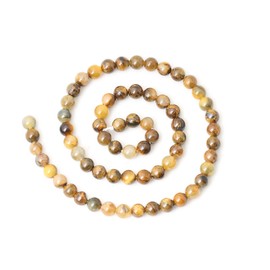 CHEAVIAN 60PCS 6mm Natural Golden Pietersite Gemstone Round Loose Beads Stone Beads for Jewelry Making DIY Findings 1 Strand 15"